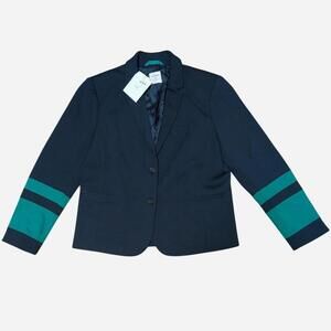 Gap Women's Navy and Green Jacket